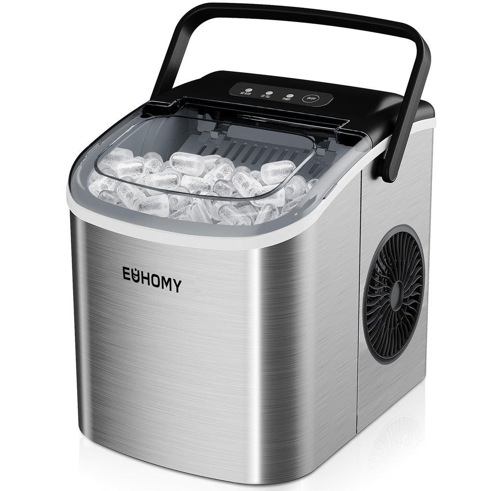 
                      
                        EUHOMY Energy-saving 12'' Silver Bullet Ice Portable Ice Maker with Handle Includes 2 Bottles of Cleaner - Euhomy
                      
                    