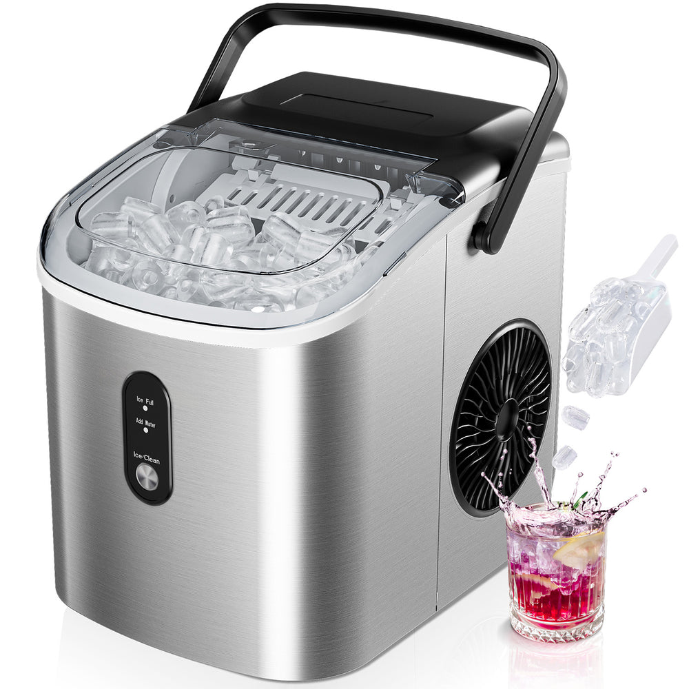 
                      
                        EUHOMY Countertop Ice Maker Machine with Handle 26.3lbs per Day 9 Bullet in 6 Mins Includes 2 Bottles of Cleaner - Euhomy
                      
                    