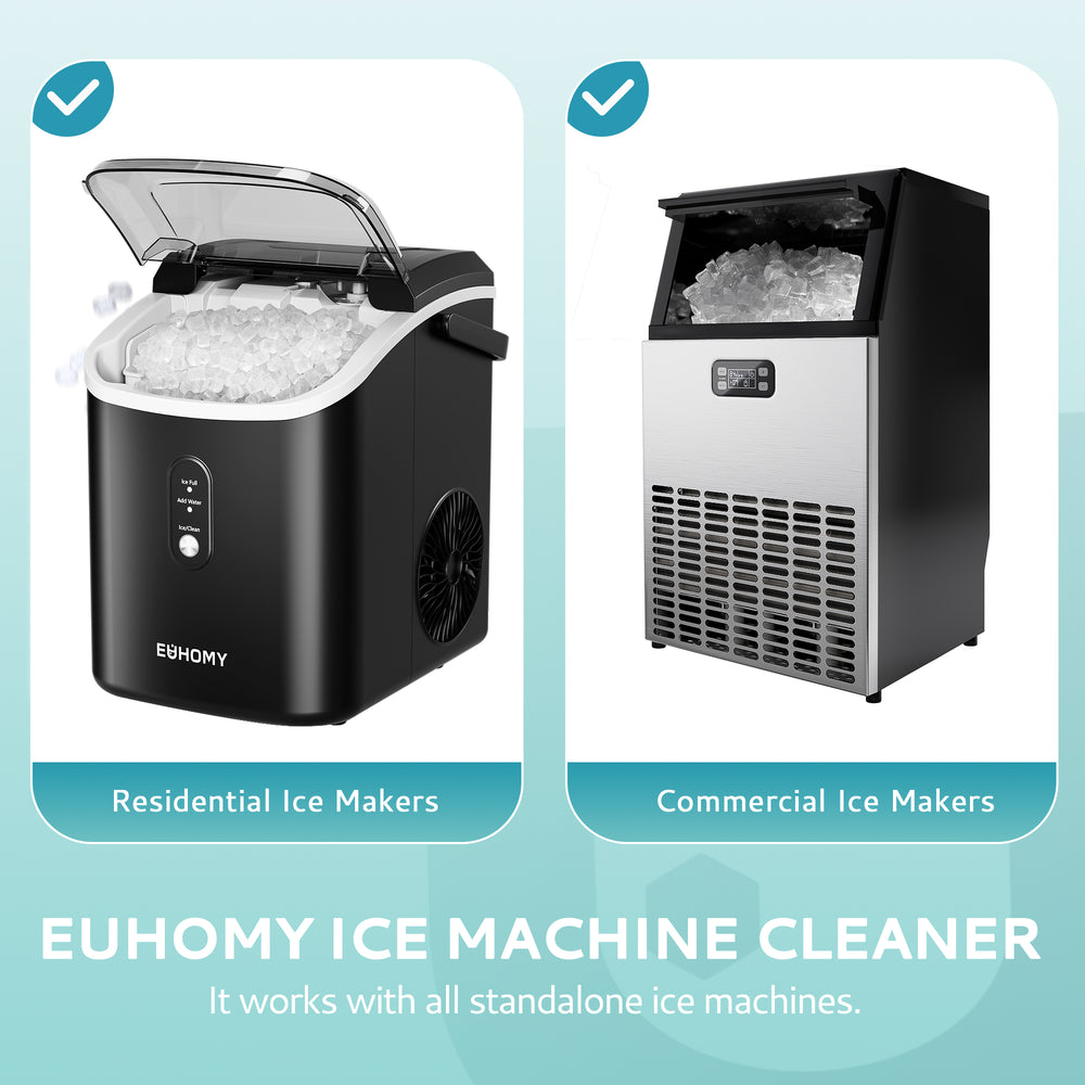 
                      
                        EUHOMY Ice Machine Cleaner Descaler, 16/32 Fl OZ Ice Maker Cleaner (4 Uses Per Bottle), Ideal Universal Descaling Solution for All Brands Ice Maker - Euhomy
                      
                    