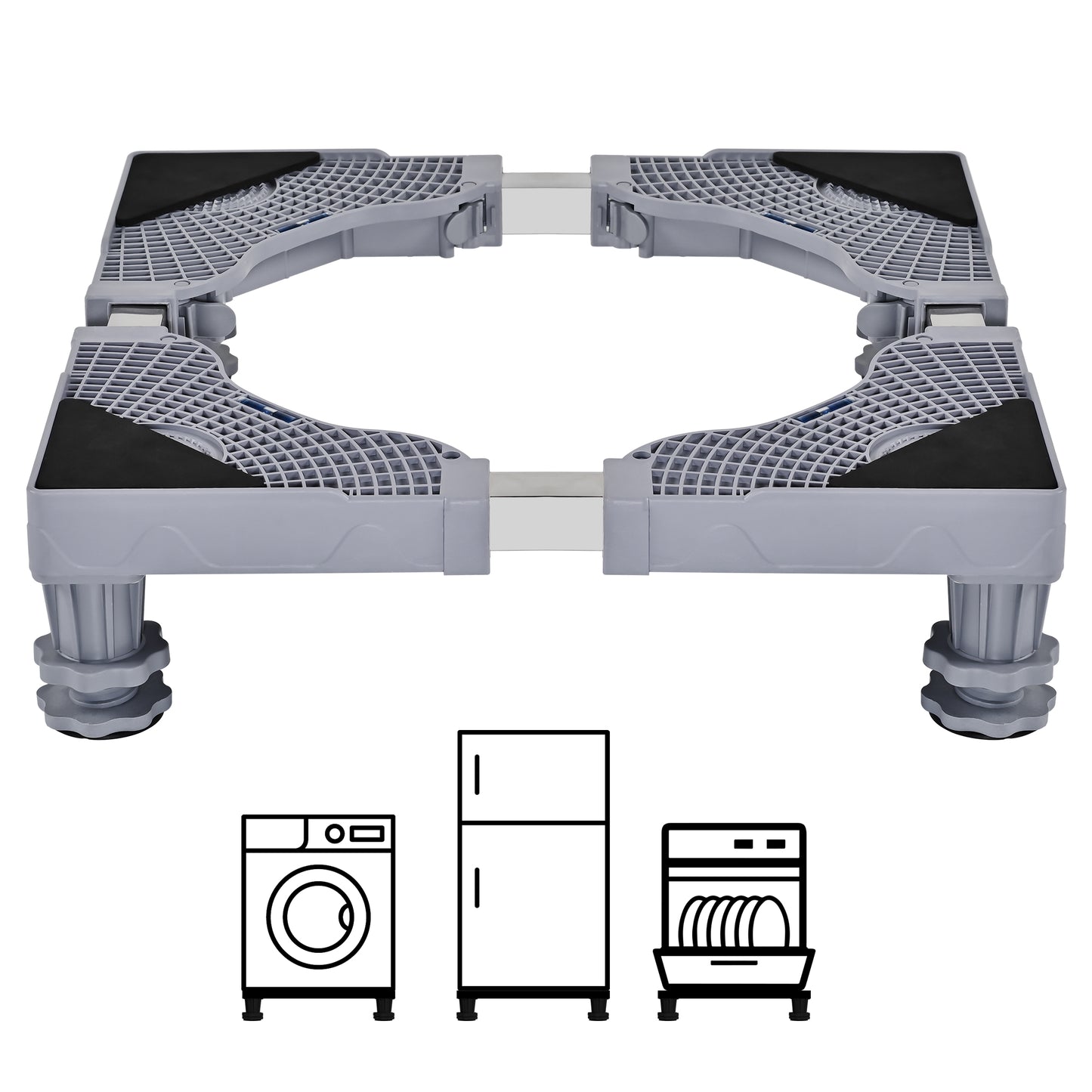 EUHOMY Universal Base Mini Fridge Stand Adjustable Furniture Stand with 4 Power Feet