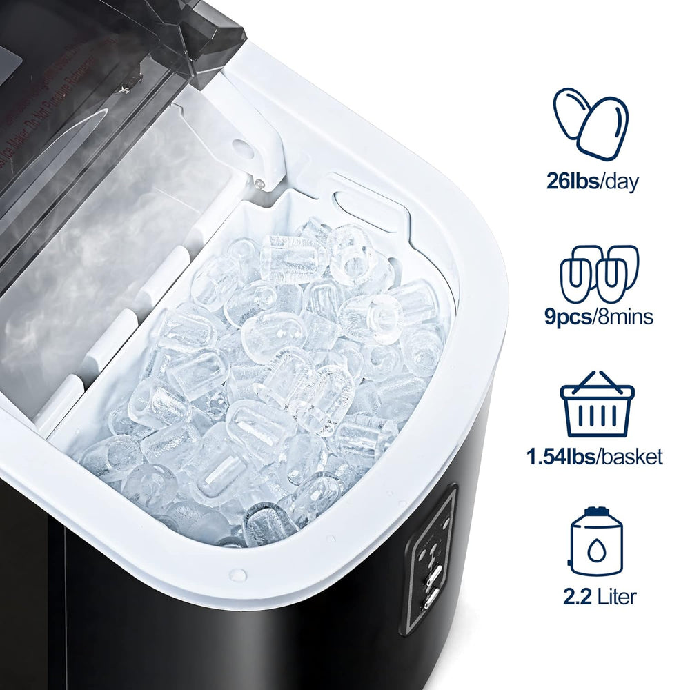 
                      
                        EUHOMY 15'' Bullet Quiet Easy to Clean Ice Maker Machine Includes 2 Bottles of Cleaner - Euhomy
                      
                    