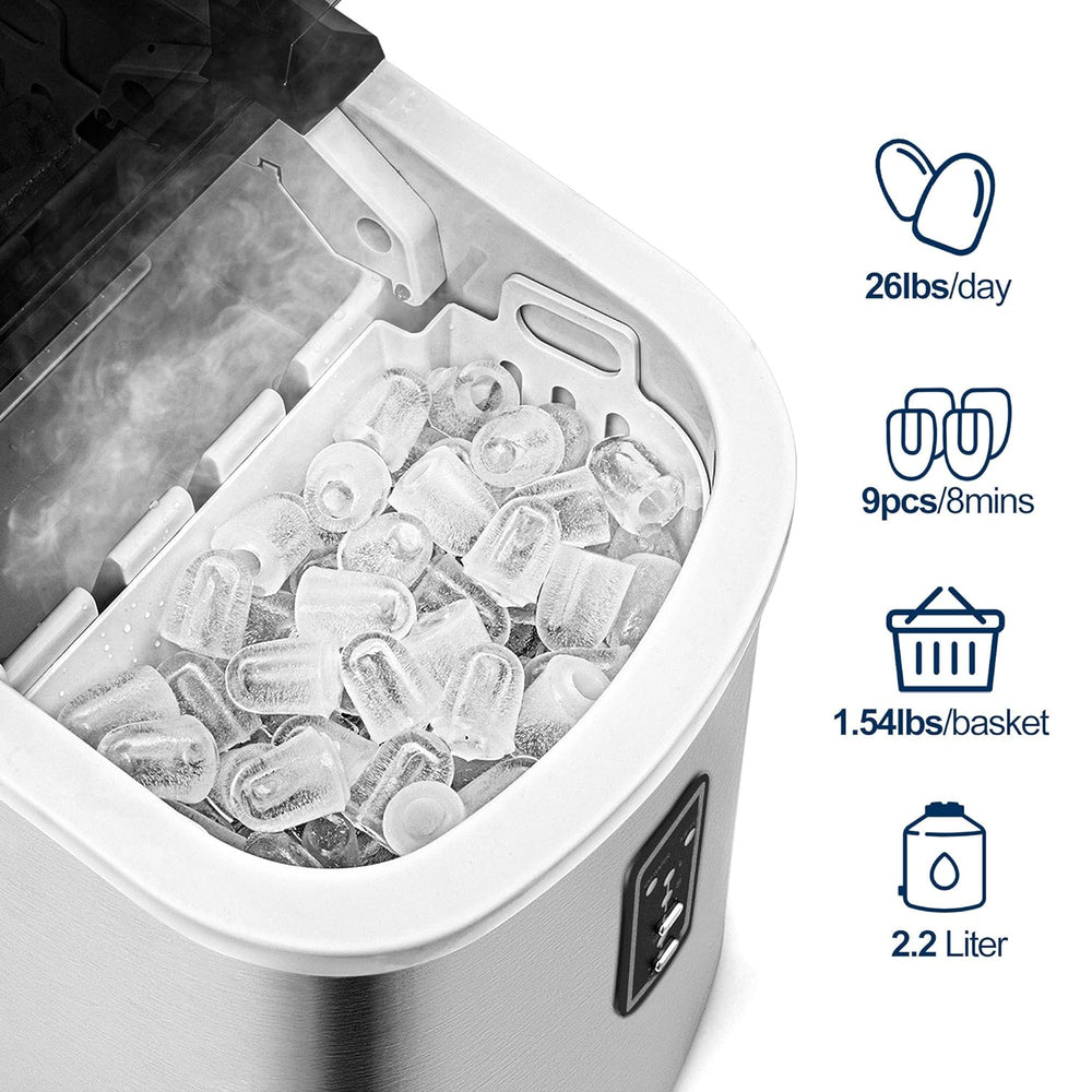 
                      
                        EUHOMY 15'' Bullet Quiet Easy to Clean Ice Maker Machine Includes 2 Bottles of Cleaner - Euhomy
                      
                    