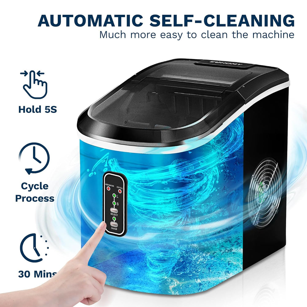 
                      
                        EUHOMY 15'' Bullet Quiet Easy to Clean Ice Maker Machine Includes 2 Bottles of Cleaner - Euhomy
                      
                    