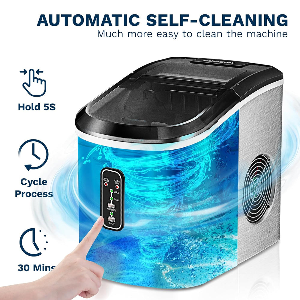 
                      
                        EUHOMY 15'' Bullet Quiet Easy to Clean Ice Maker Machine Includes 2 Bottles of Cleaner - Euhomy
                      
                    