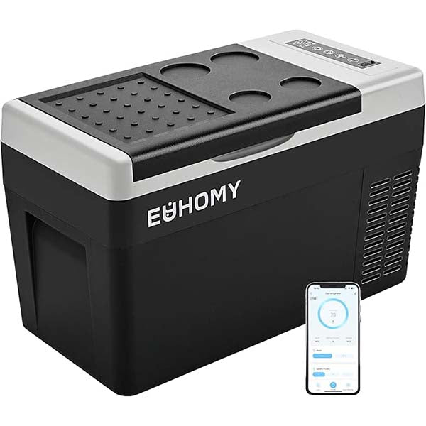 EUHOMY 12 Volt Refrigerator 26QT(25L) Compressor Electric Cooler APP Control