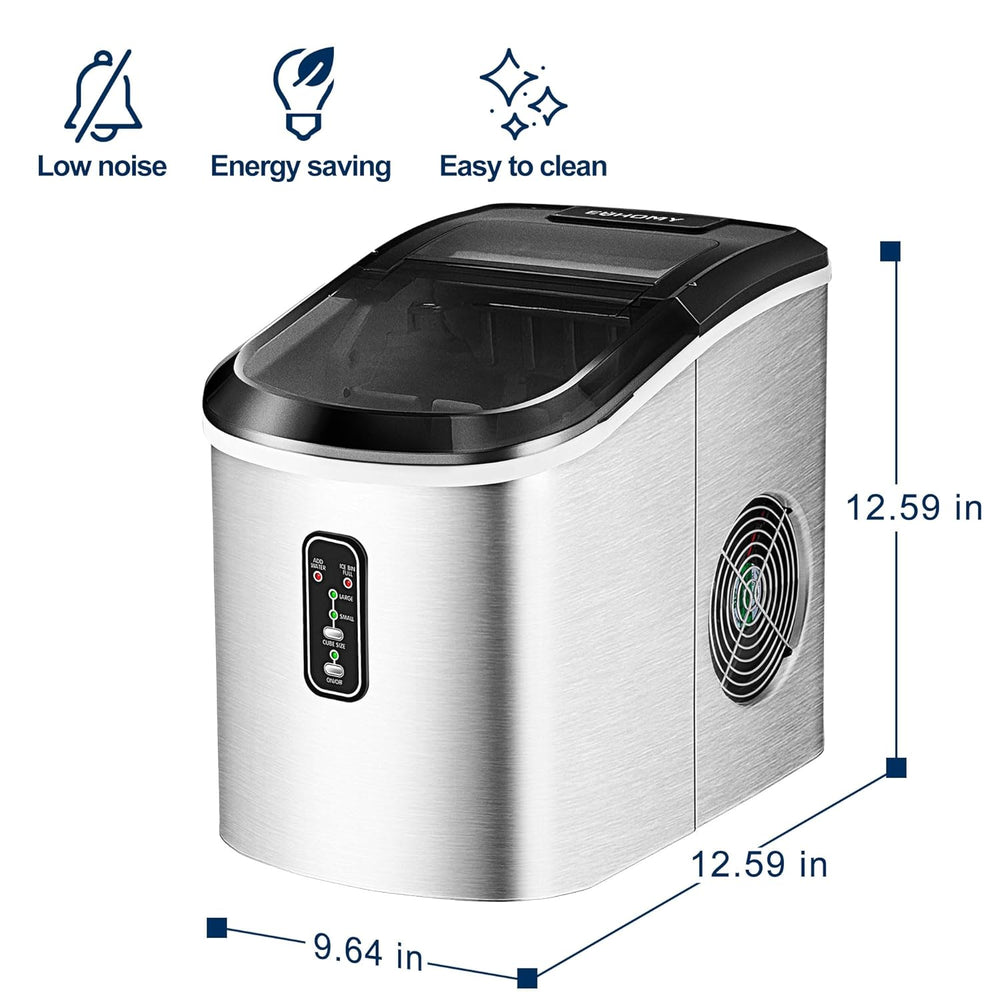
                      
                        EUHOMY 15'' Bullet Quiet Easy to Clean Ice Maker Machine Includes 2 Bottles of Cleaner - Euhomy
                      
                    